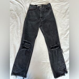 Abercrombie & Fitch Ultra High Rise Ankle Straight Jean, 00S, 24S